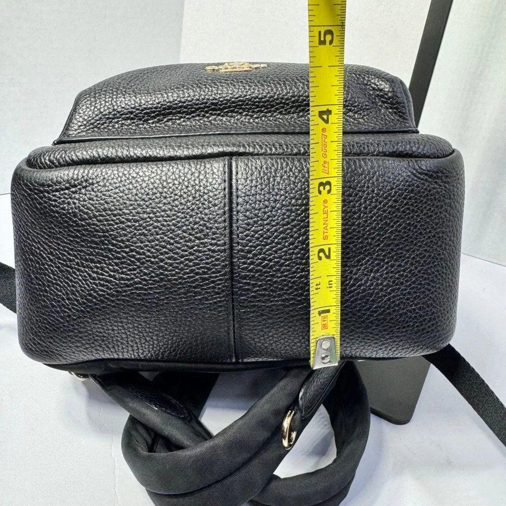 Coach Mini Charlie‎ Backpack Black Pebbled Leather Gold Hardware #M1567-F38263